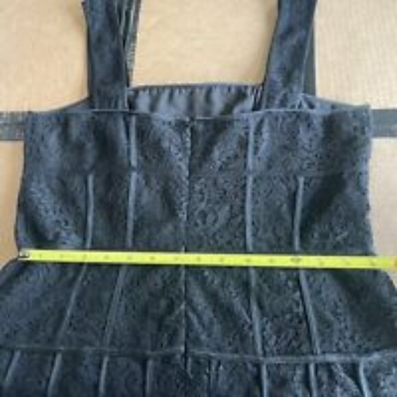 NWT Ann Taylor Black Lace Overlay Corset Look A-Line Dress Women's size 10 - Picture 11 of 16